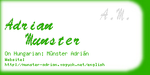 adrian munster business card